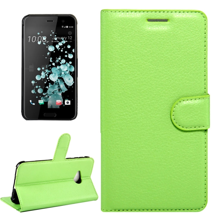 For HTC U Play Litchi Texture Horizontal Flip Leather Case with Magnetic Buckle & Holder & Card Slots & Wallet