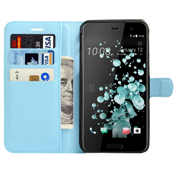 For HTC U Play Litchi Texture Horizontal Flip Leather Case with Magnetic Buckle & Holder & Card Slots & Wallet