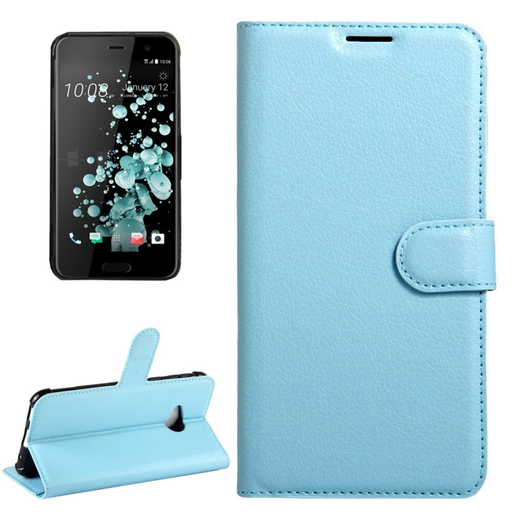 For HTC U Play Litchi Texture Horizontal Flip Leather Case with Magnetic Buckle & Holder & Card Slots & Wallet