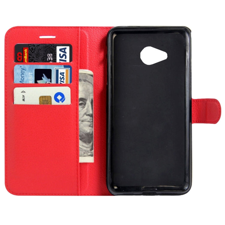 For HTC U Play Litchi Texture Horizontal Flip Leather Case with Magnetic Buckle & Holder & Card Slots & Wallet