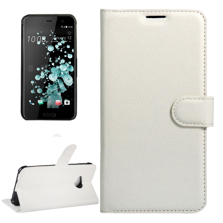 For HTC U Play Litchi Texture Horizontal Flip Leather Case with Magnetic Buckle & Holder & Card Slots & Wallet
