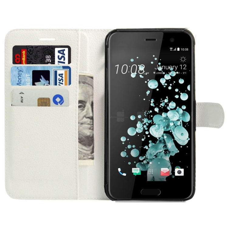For HTC U Play Litchi Texture Horizontal Flip Leather Case with Magnetic Buckle & Holder & Card Slots & Wallet