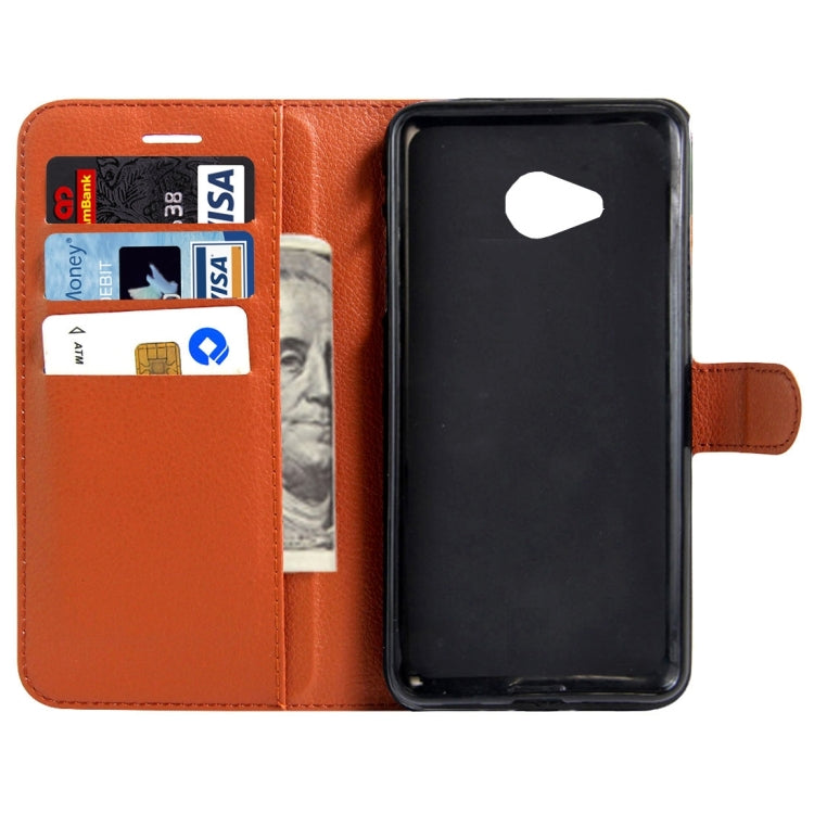 For HTC U Play Litchi Texture Horizontal Flip Leather Case with Magnetic Buckle & Holder & Card Slots & Wallet