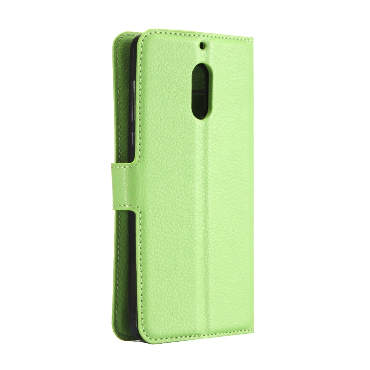 For Nokia 6 Litchi Texture Horizontal Flip Leather Case with Magnetic Buckle & Holder & Card Slots & Wallet