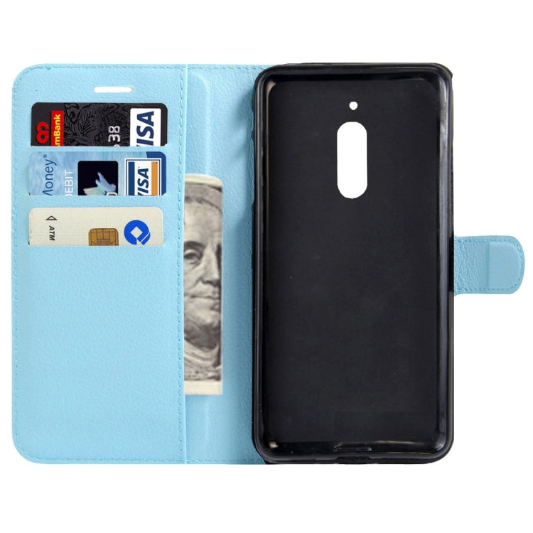 For Nokia 6 Litchi Texture Horizontal Flip Leather Case with Magnetic Buckle & Holder & Card Slots & Wallet