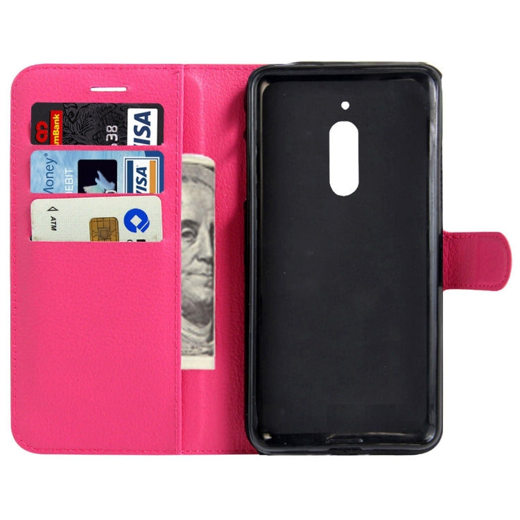 For Nokia 6 Litchi Texture Horizontal Flip Leather Case with Magnetic Buckle & Holder & Card Slots & Wallet