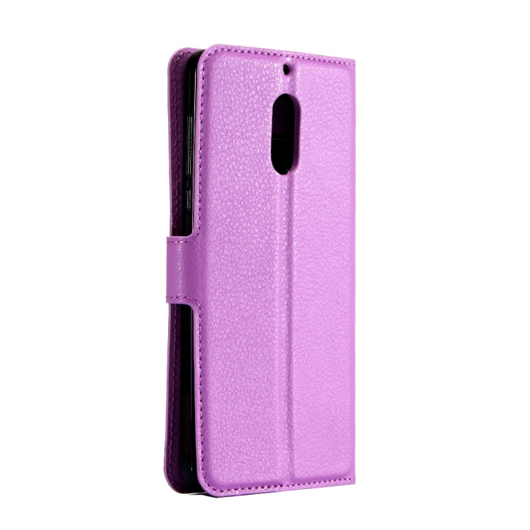 For Nokia 6 Litchi Texture Horizontal Flip Leather Case with Magnetic Buckle & Holder & Card Slots & Wallet