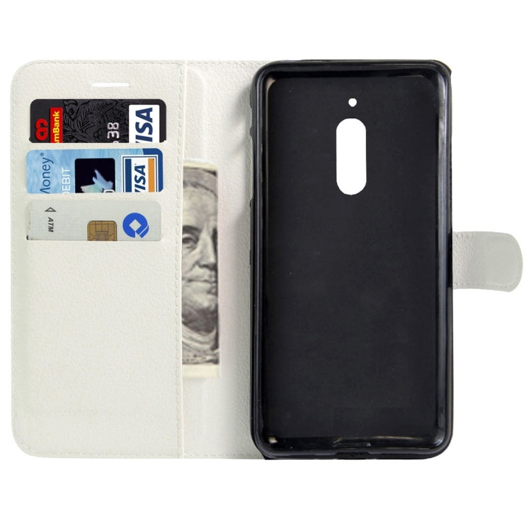 For Nokia 6 Litchi Texture Horizontal Flip Leather Case with Magnetic Buckle & Holder & Card Slots & Wallet