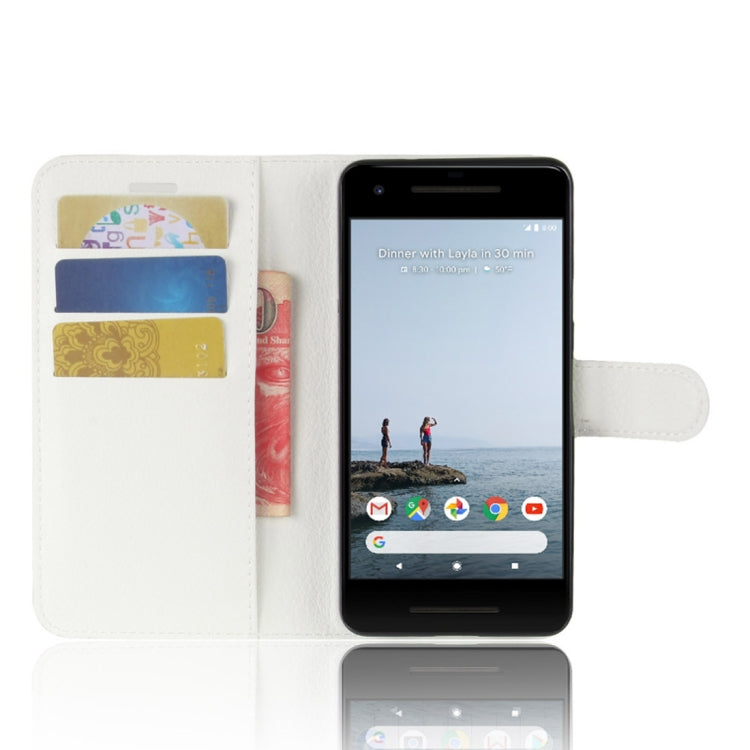 For Google Pixel 2 Litchi Texture Horizontal Flip Leather Case with Holder & Card Slots & Wallet