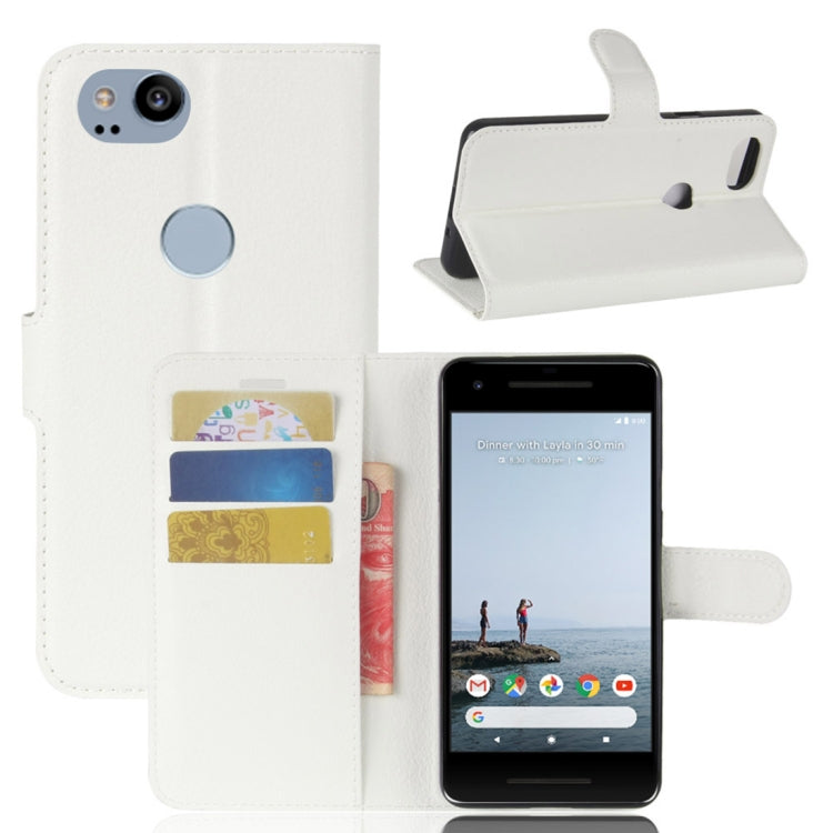 For Google Pixel 2 Litchi Texture Horizontal Flip Leather Case with Holder & Card Slots & Wallet