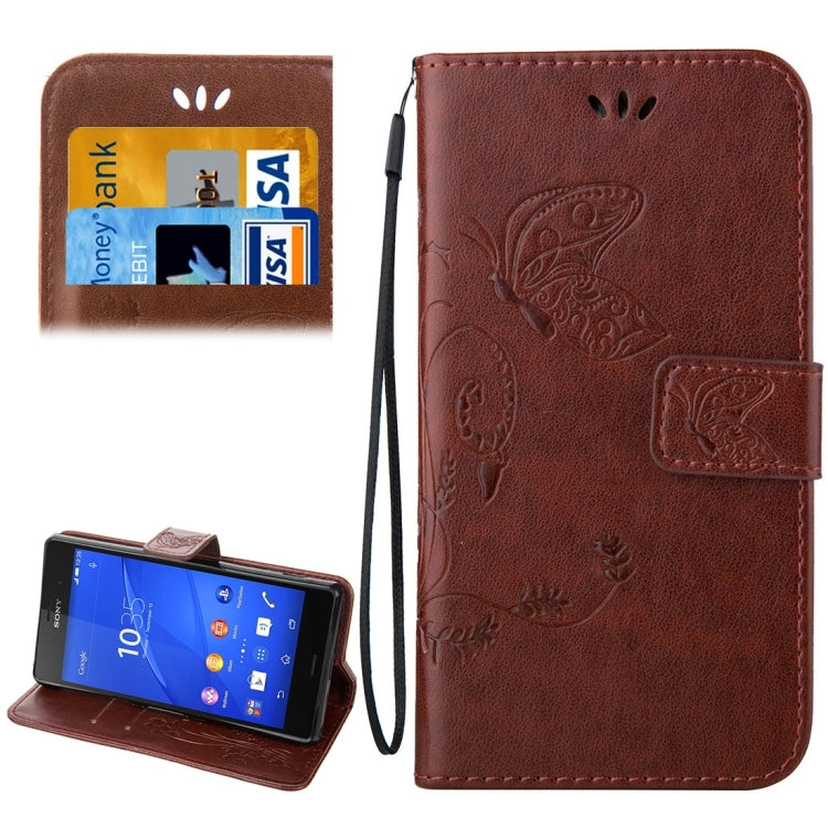 For Sony Xperia Z3 Crazy Horse Texture Printing Horizontal Flip Leather Case with Holder & Card Slots & Wallet & Lanyard
