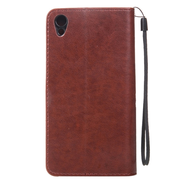 For Sony Xperia Z3 Crazy Horse Texture Printing Horizontal Flip Leather Case with Holder & Card Slots & Wallet & Lanyard