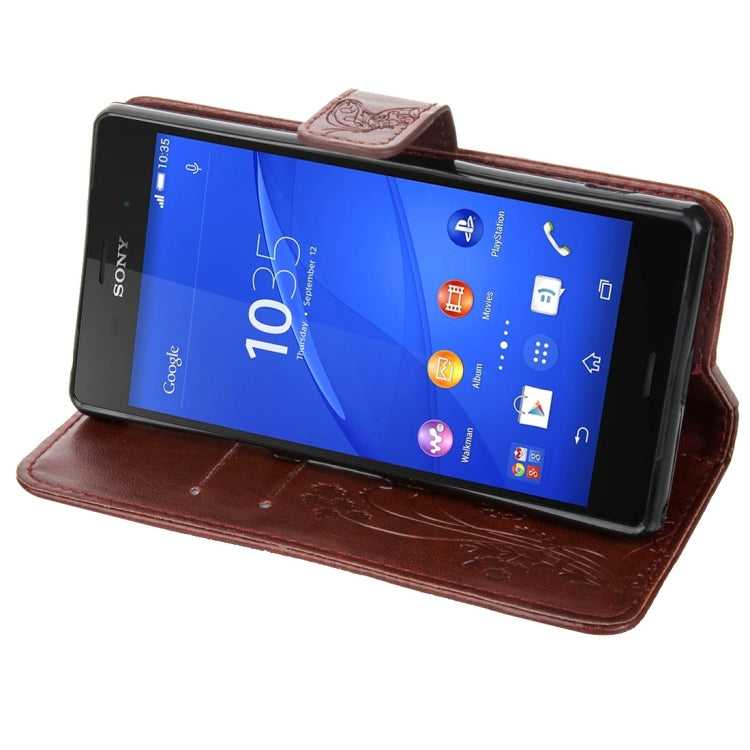 For Sony Xperia Z3 Crazy Horse Texture Printing Horizontal Flip Leather Case with Holder & Card Slots & Wallet & Lanyard