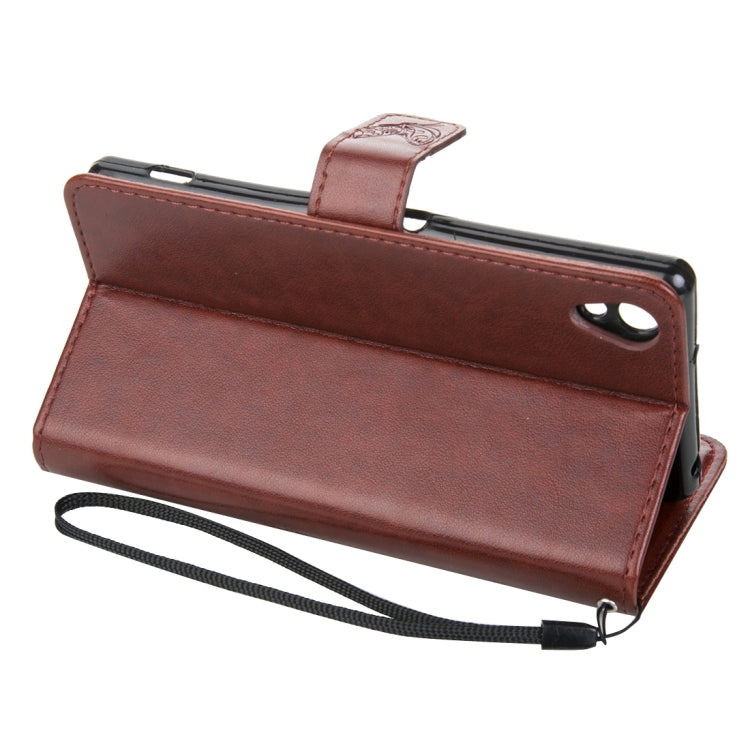 For Sony Xperia Z3 Crazy Horse Texture Printing Horizontal Flip Leather Case with Holder & Card Slots & Wallet & Lanyard