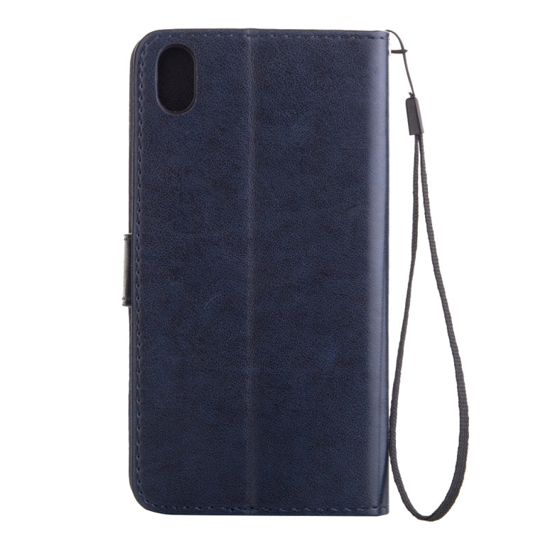For Sony Xperia Z4 Crazy Horse Texture Printing Horizontal Flip Leather Case with Holder & Card Slots & Wallet & Lanyard