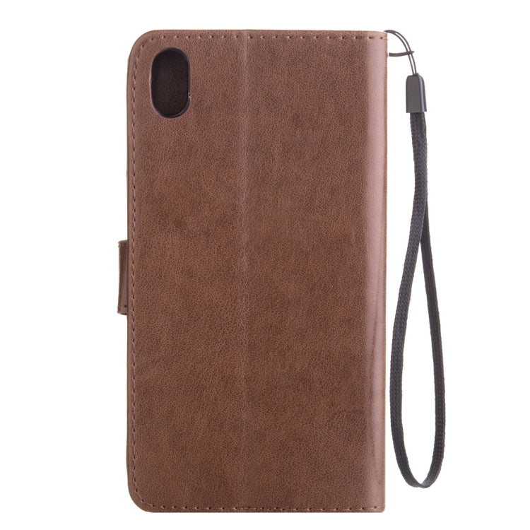 For Sony Xperia Z4 Crazy Horse Texture Printing Horizontal Flip Leather Case with Holder & Card Slots & Wallet & Lanyard