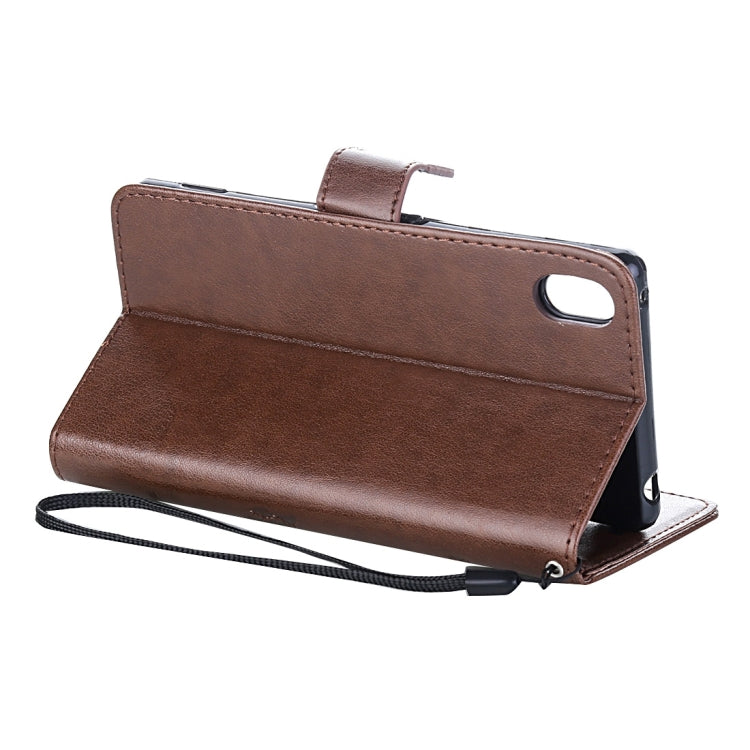 For Sony Xperia Z4 Crazy Horse Texture Printing Horizontal Flip Leather Case with Holder & Card Slots & Wallet & Lanyard