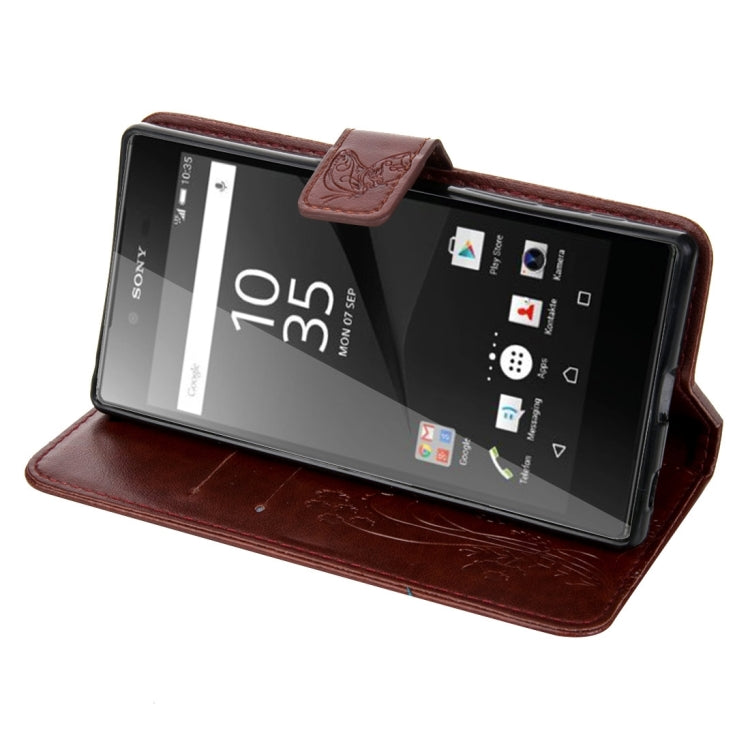 For Sony Xperia Z5 Crazy Horse Texture Printing Horizontal Flip Leather Case with Holder & Card Slots & Wallet & Lanyard