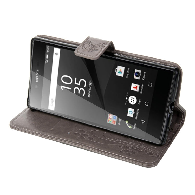 For Sony Xperia Z5 Crazy Horse Texture Printing Horizontal Flip Leather Case with Holder & Card Slots & Wallet & Lanyard