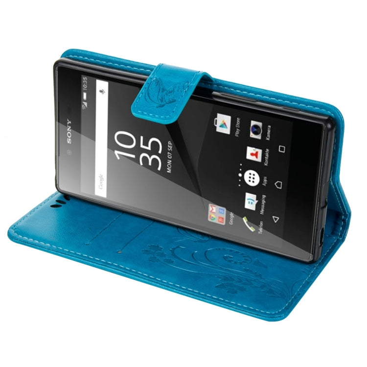 For Sony Xperia Z5 Crazy Horse Texture Printing Horizontal Flip Leather Case with Holder & Card Slots & Wallet & Lanyard