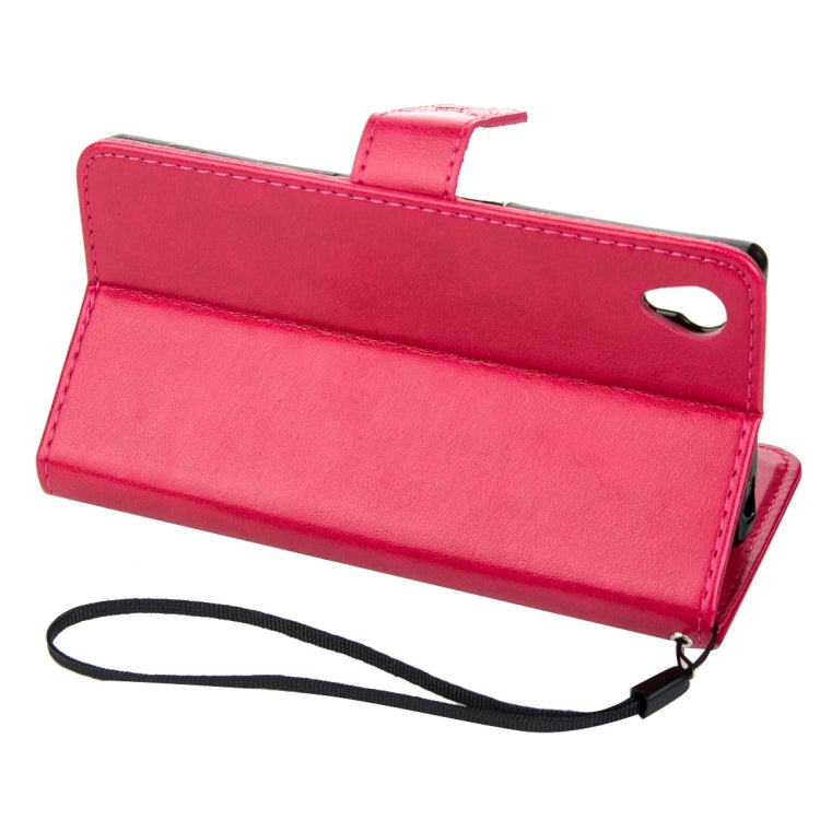 For Sony Xperia Z5 Crazy Horse Texture Printing Horizontal Flip Leather Case with Holder & Card Slots & Wallet & Lanyard