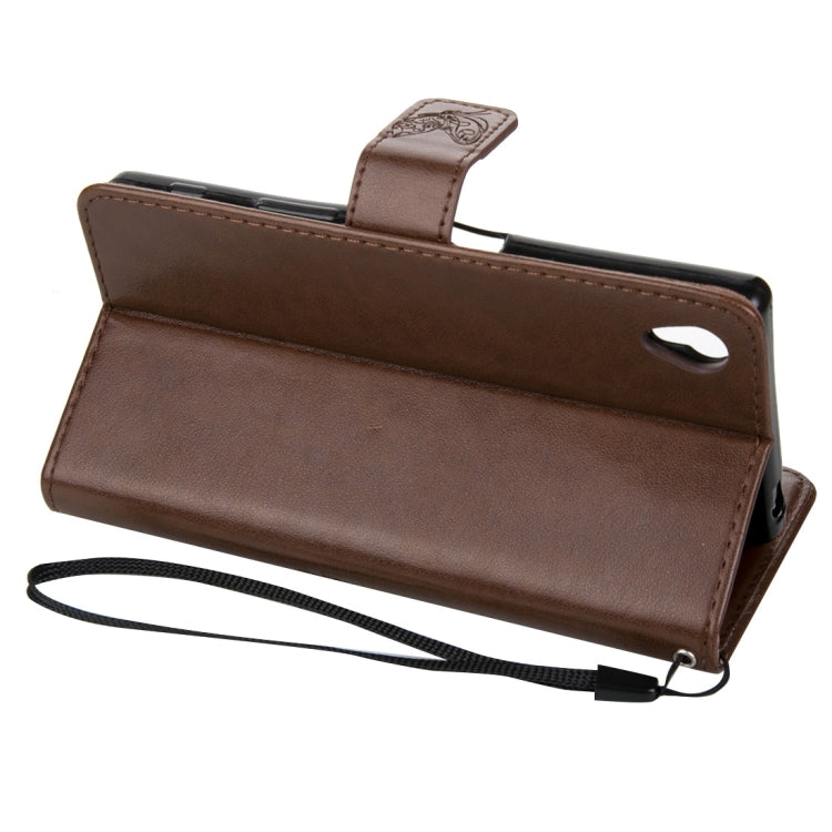 For Sony Xperia Z5 Crazy Horse Texture Printing Horizontal Flip Leather Case with Holder & Card Slots & Wallet & Lanyard