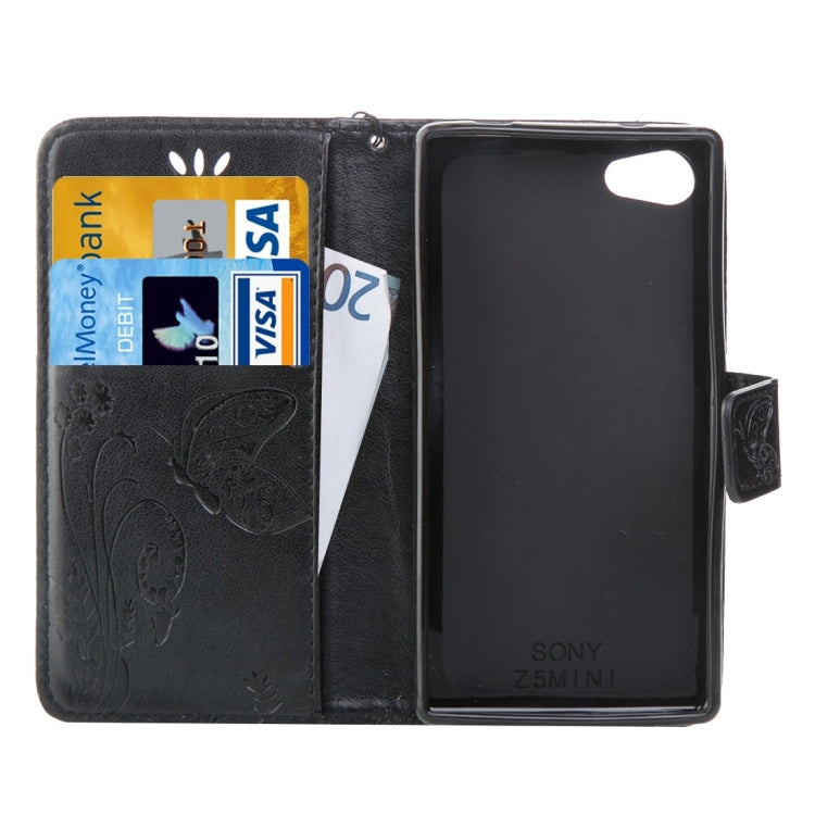 For Sony Xperia Z5 Mini Crazy Horse Texture Printing Horizontal Flip Leather Case with Holder & Card Slots & Wallet & Lanyard