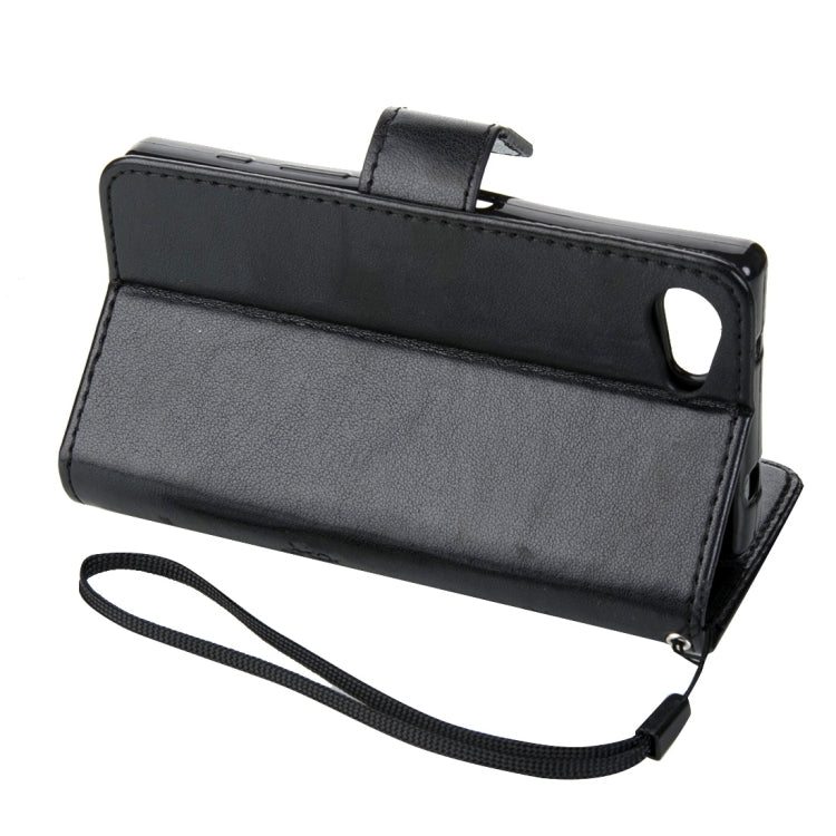 For Sony Xperia Z5 Mini Crazy Horse Texture Printing Horizontal Flip Leather Case with Holder & Card Slots & Wallet & Lanyard