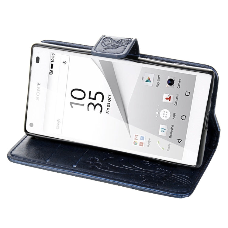 For Sony Xperia Z5 Mini Crazy Horse Texture Printing Horizontal Flip Leather Case with Holder & Card Slots & Wallet & Lanyard