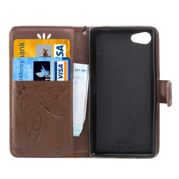 For Sony Xperia Z5 Mini Crazy Horse Texture Printing Horizontal Flip Leather Case with Holder & Card Slots & Wallet & Lanyard