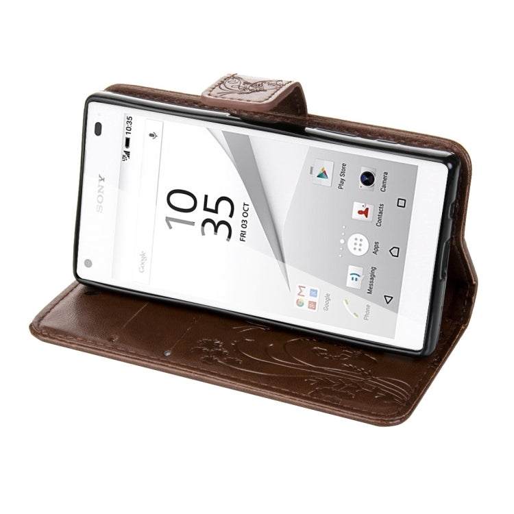 For Sony Xperia Z5 Mini Crazy Horse Texture Printing Horizontal Flip Leather Case with Holder & Card Slots & Wallet & Lanyard