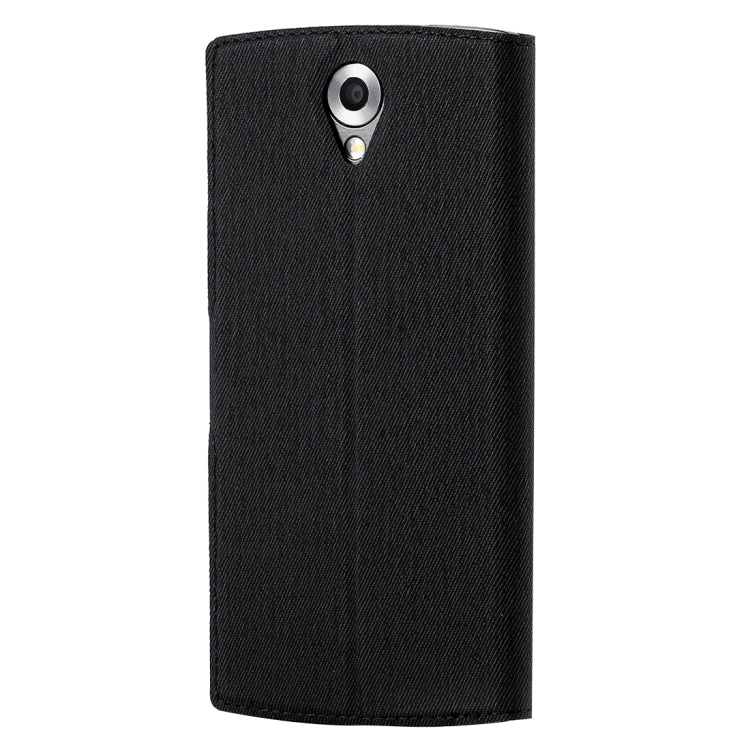 HOMTOM for HT7 & HT7 Pro (S-MPH-1262 & S-MPH-1810) Cloth Texture Horizontal Flip Leather Case with Holder & Magnetic Buckle(Black)