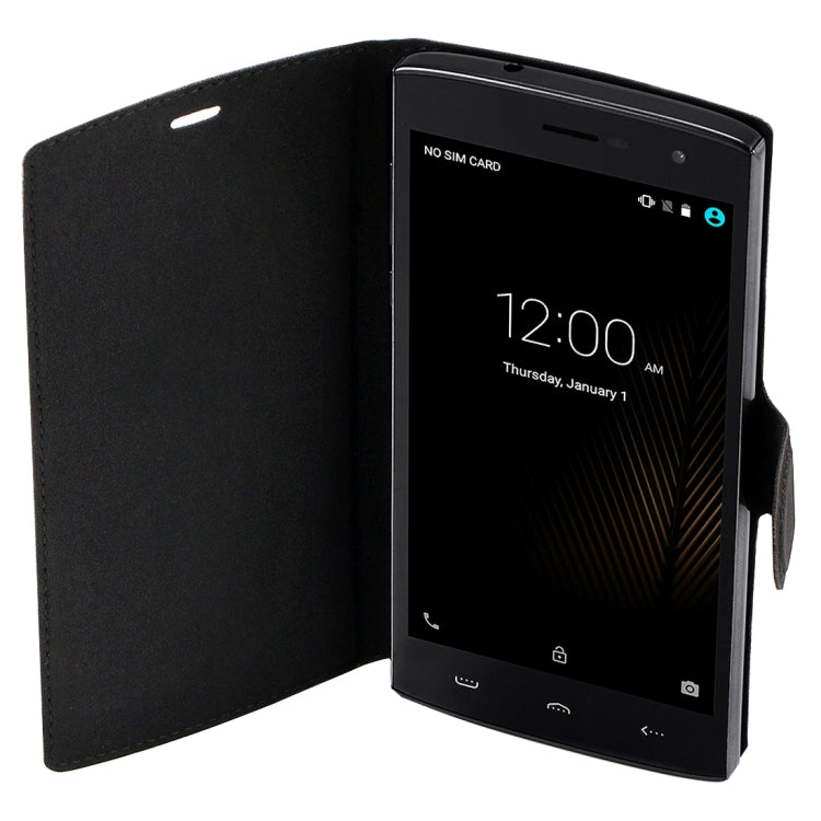 HOMTOM for HT7 & HT7 Pro (S-MPH-1262 & S-MPH-1810) Cloth Texture Horizontal Flip Leather Case with Holder & Magnetic Buckle(Black)