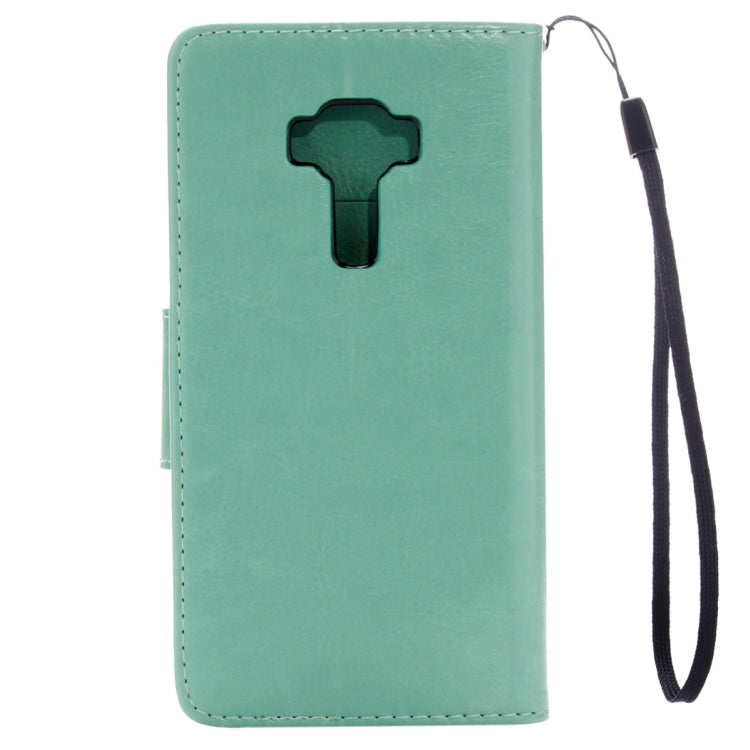 For Asus ZenFone 3 / ZE552KL Pressed Flowers Pattern Leather Case with Holder & Card Slots & Wallet