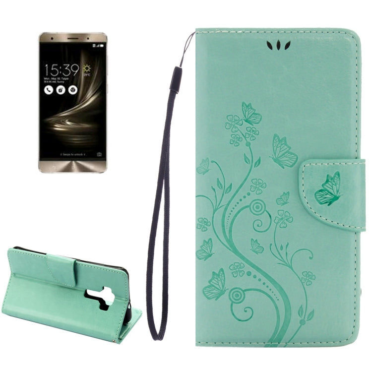 For Asus ZenFone 3 / ZE552KL Pressed Flowers Pattern Leather Case with Holder & Card Slots & Wallet