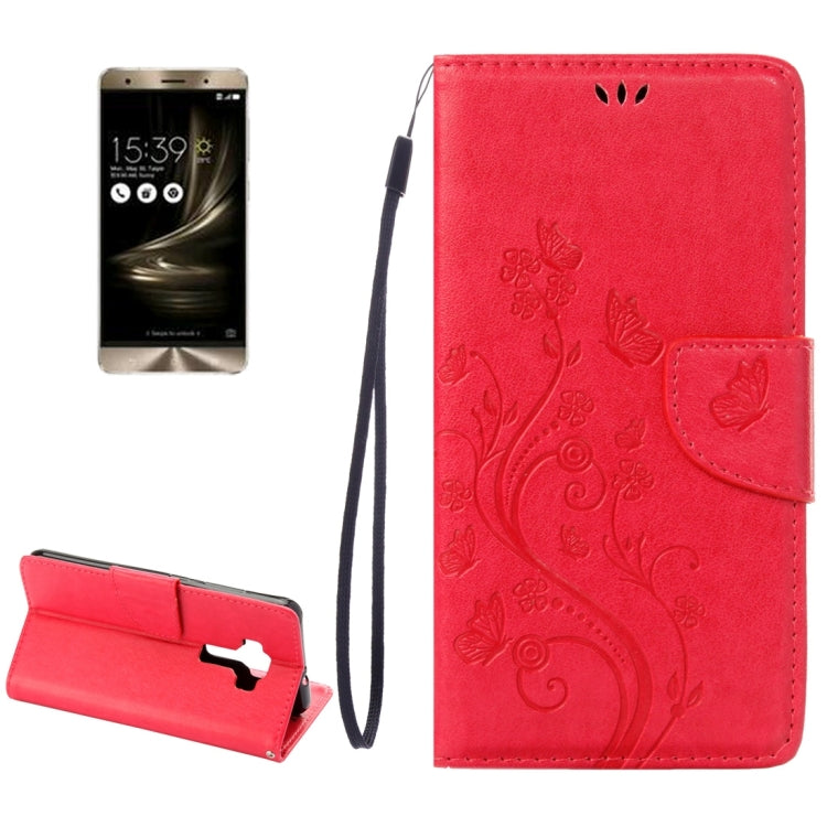 For Asus ZenFone 3 / ZE552KL Pressed Flowers Pattern Leather Case with Holder & Card Slots & Wallet