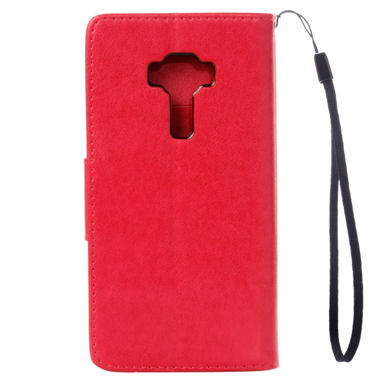 For Asus ZenFone 3 / ZE552KL Pressed Flowers Pattern Leather Case with Holder & Card Slots & Wallet