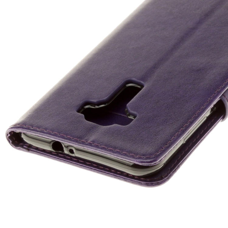 For Asus ZenFone 3 / ZE552KL Pressed Flowers Pattern Leather Case with Holder & Card Slots & Wallet