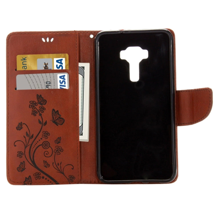 For Asus ZenFone 3 / ZE552KL Pressed Flowers Pattern Leather Case with Holder & Card Slots & Wallet