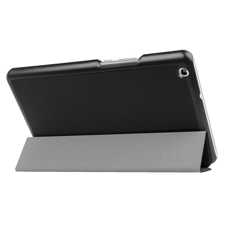Huawei MediaPad M3 Lite 8.0 Custer Texture Horizontal Deformation Flip Leather Case with Three-folding Holder & Sleep / Wake-up Function