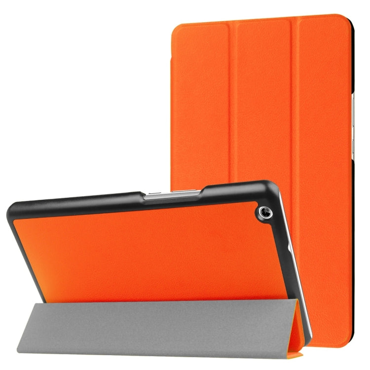 Huawei MediaPad M3 Lite 8.0 Custer Texture Horizontal Deformation Flip Leather Case with Three-folding Holder & Sleep / Wake-up Function