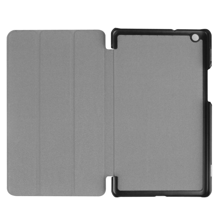 Huawei MediaPad M3 Lite 8.0 Custer Texture Horizontal Deformation Flip Leather Case with Three-folding Holder & Sleep / Wake-up Function