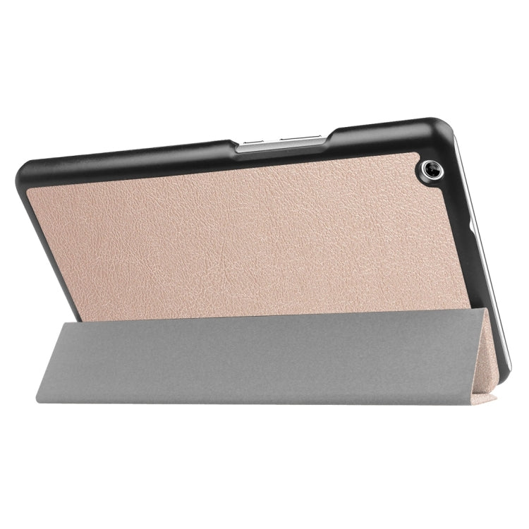 Huawei MediaPad M3 Lite 8.0 Custer Texture Horizontal Deformation Flip Leather Case with Three-folding Holder & Sleep / Wake-up Function