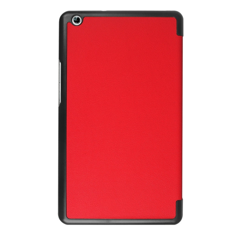 Huawei MediaPad M3 Lite 8.0 Custer Texture Horizontal Deformation Flip Leather Case with Three-folding Holder & Sleep / Wake-up Function