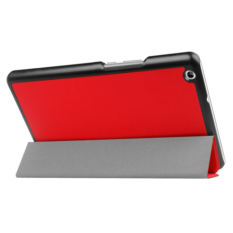 Huawei MediaPad M3 Lite 8.0 Custer Texture Horizontal Deformation Flip Leather Case with Three-folding Holder & Sleep / Wake-up Function