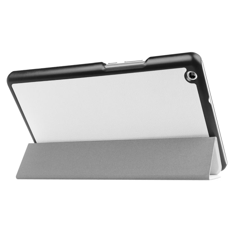 Huawei MediaPad M3 Lite 8.0 Custer Texture Horizontal Deformation Flip Leather Case with Three-folding Holder & Sleep / Wake-up Function