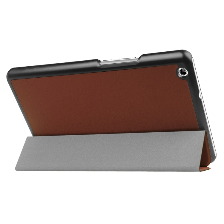 Huawei MediaPad M3 Lite 8.0 Custer Texture Horizontal Deformation Flip Leather Case with Three-folding Holder & Sleep / Wake-up Function