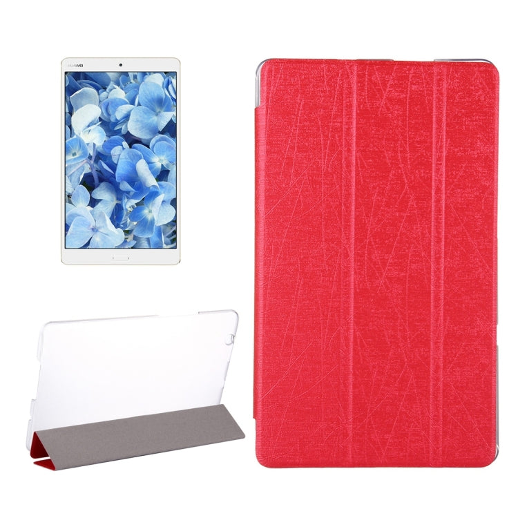 For Huawei  Mediapad M3 Tablet Oracle Bone Texture Horizontal Flip Leather Case with Three-folding Holder