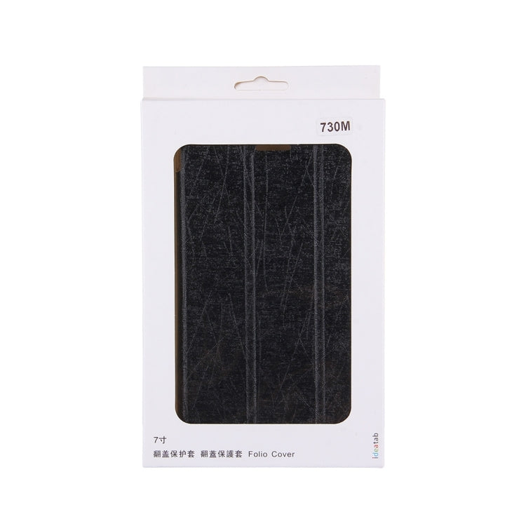 For Lenovo TAB 3 730M Oracle Bone Texture Horizontal Flip Leather Case with Three-folding Holder