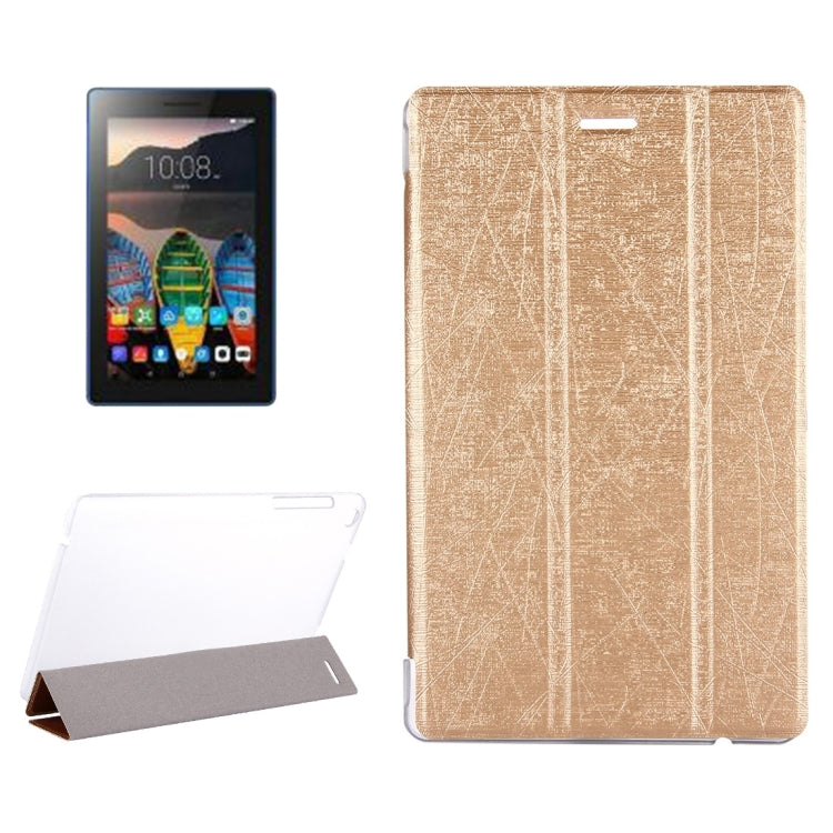For Lenovo TAB3 7 Essential / 710F Oracle Bone Texture Horizontal Flip Leather Case with Three-folding Holder